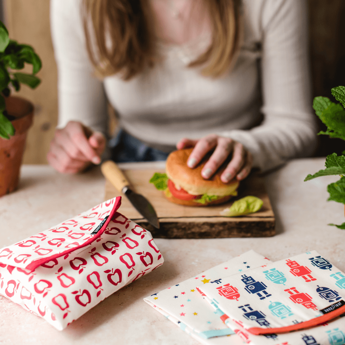 Keep Leaf Sandwich/Food Wrap - Stars - Life Before Plastik